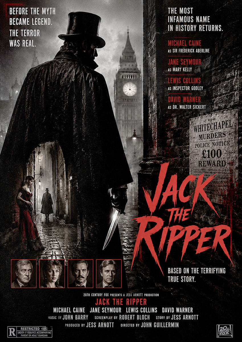 Jack the Ripper Movie Poster Wall Art Canvas Print & Poster - AI PRINT LAB